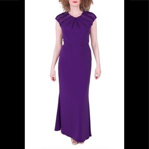 Badgley Mischka Purple Dress
